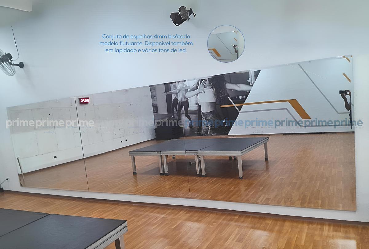 5 Conjuto de espelhos 4mm bisôtado modelo flutuante. Disponível também em lapidado e vários tons de led